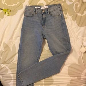 Mango high rise, light wash jeans